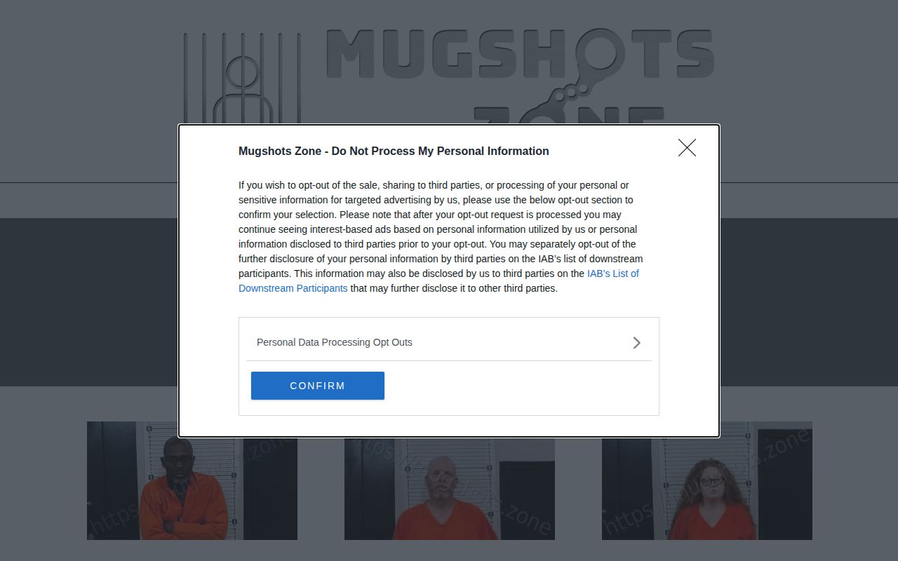 Unstable unofficial Scott County arrest archive page