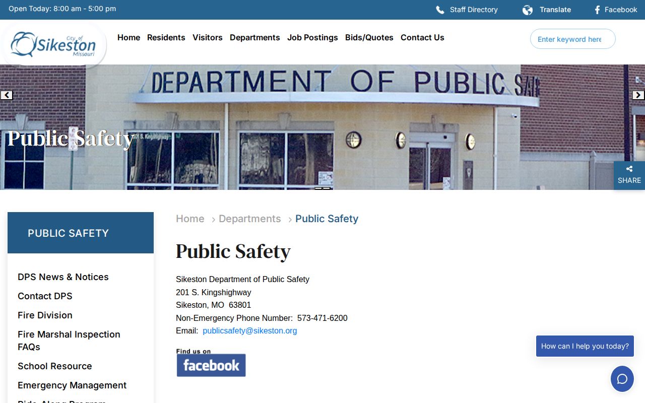 Sikeston Public Safety source for recent arrest records