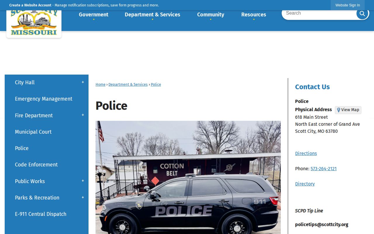 Scott City Police source for Scott City recent arrest records
